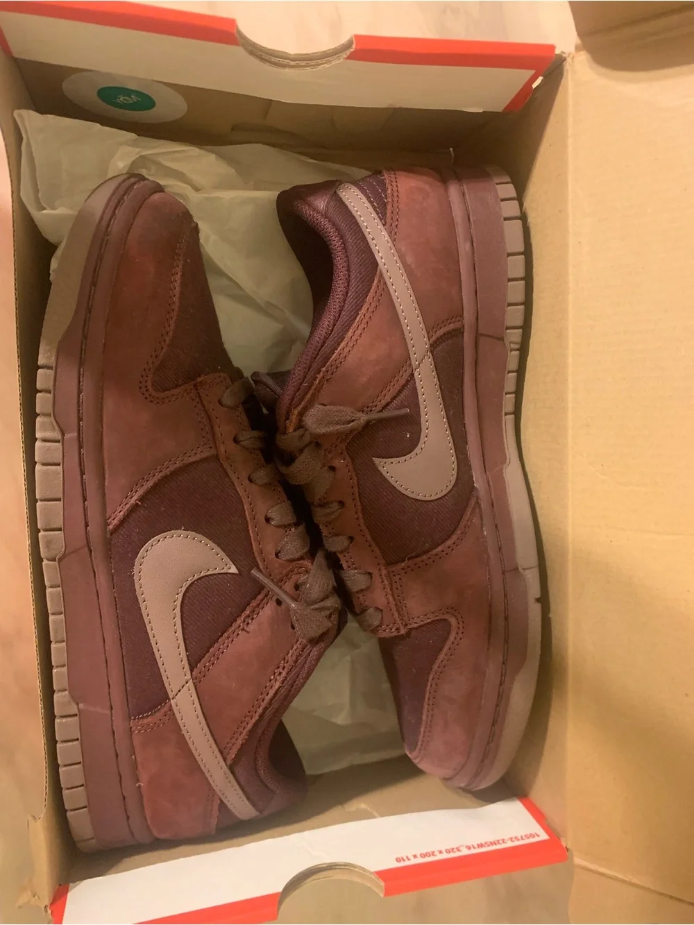 Nike Men’s Dunk Low - Brown with Gray Swoosh